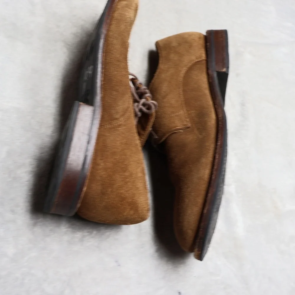 Thursday Boots Mens 10 Oxford Shoes Brown Statesman Suede Handcrafted Timeless